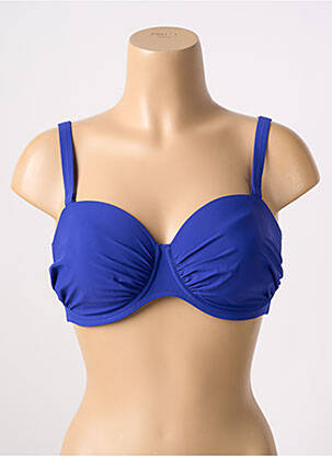 Haut de maillot de bain bretelles élastiquées ajustables bleu ANITA femme