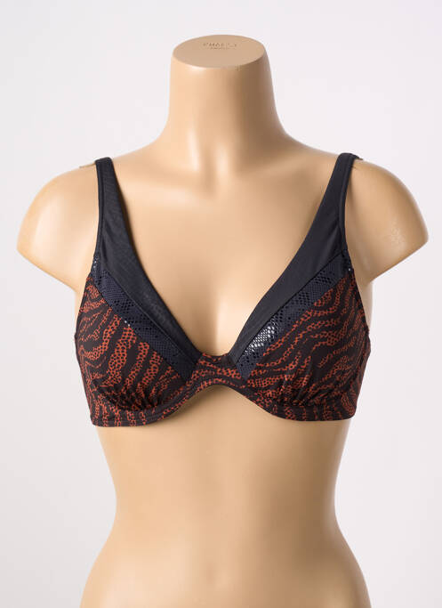 Haut de maillot de bain bretelles élastiquées ajustables noir PRIMADONNA femme