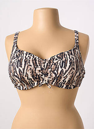 Haut de maillot de bain haut soutien-gorge emboitant haut soutien-gorge emboitant beige ELOMI femme