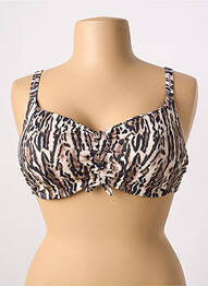 Haut de maillot de bain haut soutien-gorge emboitant haut soutien-gorge emboitant beige ELOMI femme