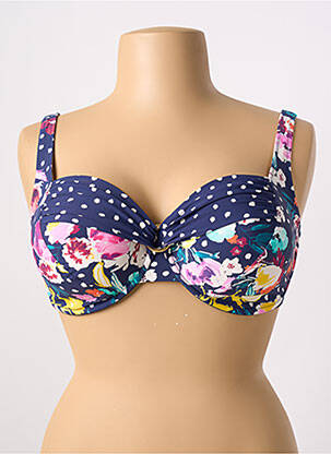 Haut de maillot de bain haut soutien-gorge emboitant haut soutien-gorge emboitant bleu ROSA FAIA femme