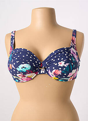 Haut de maillot de bain haut soutien-gorge emboitant haut soutien-gorge emboitant bleu ROSA FAIA femme