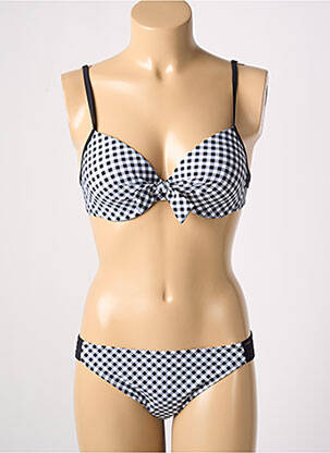 Maillot de bain 2 pièces haut soutien-gorge moulé haut soutien-gorge moulé noir ROSA FAIA femme