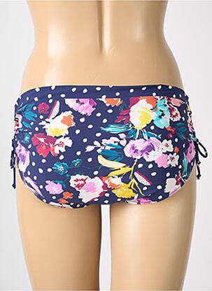 Bas de maillot de bain imprimé fleurs shorty bleu ROSA FAIA femme