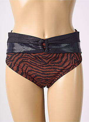 Bas de maillot de bain effet matière satinée culotte marron PRIMADONNA femme