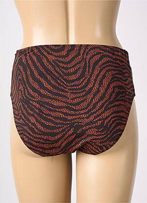 Bas de maillot de bain effet matière satinée culotte marron PRIMADONNA femme