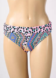Bas de maillot de bain effet matière satinée culotte rose FREYA femme