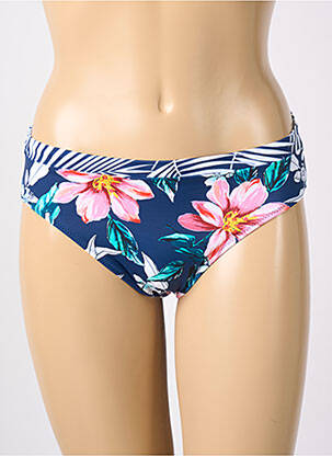 Bas de maillot de bain imprimé fleurs culotte bleu FANTASIE femme