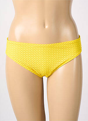 Bas de maillot de bain effet matière satinée culotte jaune MARIE JO femme