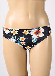 Bas de maillot de bain imprimé fleurs culotte noir FREYA femme