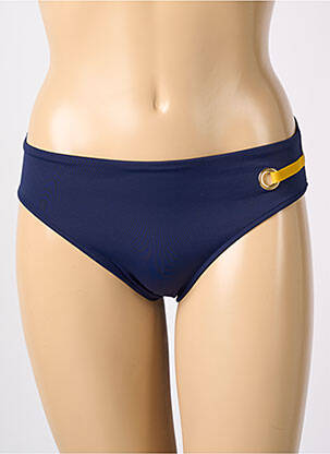 Bas de maillot de bain effet matière satinée culotte bleu MARIE JO femme