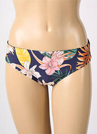 Bas de maillot de bain imprimé fleurs culotte bleu ROSA FAIA femme