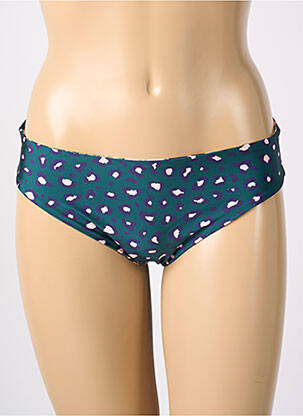 Bas de maillot de bain imprimé fleurs culotte bleu ROSA FAIA femme