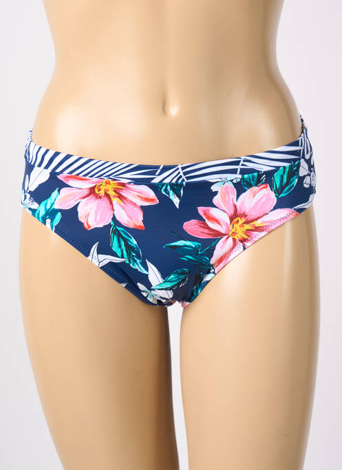Bas de maillot de bain imprimé fleurs culotte bleu FANTASIE femme