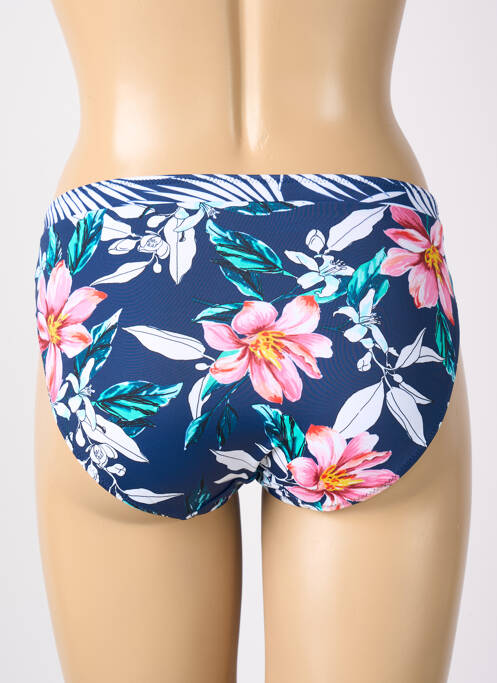 Bas de maillot de bain imprimé fleurs culotte bleu FANTASIE femme