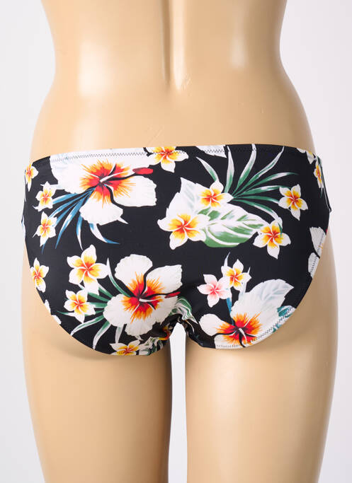 Bas de maillot de bain imprimé fleurs culotte noir FREYA femme