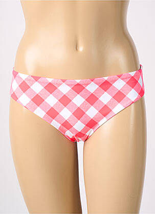 Bas de maillot de bain effet matière satinée culotte rose FREYA femme