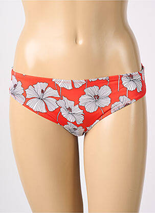 Bas de maillot de bain imprimé fleurs culotte rouge FREYA femme