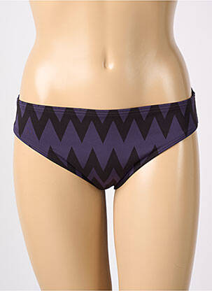 Bas de maillot de bain effet matière satinée culotte violet PRIMADONNA femme