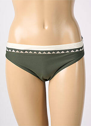 Bas de maillot de bain effet matière satinée culotte vert MARIE JO femme