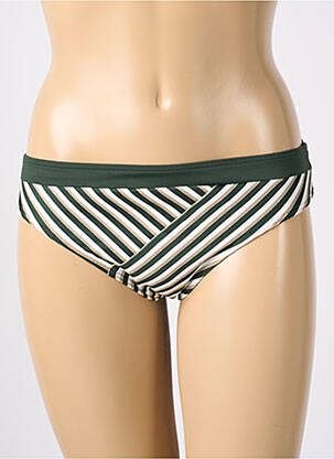 Bas de maillot de bain effet matière satinée culotte vert PRIMADONNA femme