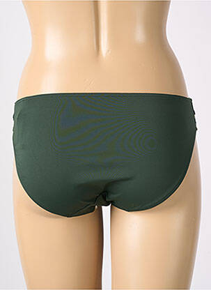 Bas de maillot de bain effet matière satinée culotte vert PRIMADONNA femme