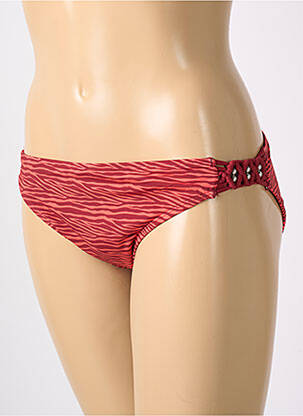 Bas de maillot de bain effet matière satinée culotte orange LINGADORE femme