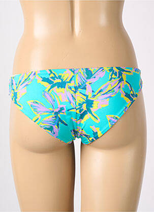 Bas de maillot de bain imprimé fleurs culotte bleu ROSA FAIA femme