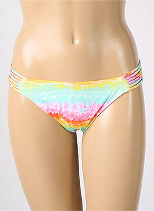 Bas de maillot de bain effet matière satinée culotte jaune FREYA femme