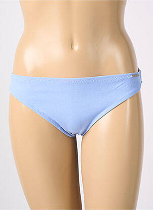 Bas de maillot de bain effet matière satinée culotte bleu YSABEL MORA femme