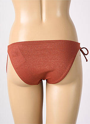 Bas de maillot de bain effet matière satinée bikini marron PRIMADONNA femme