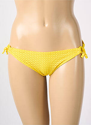 Bas de maillot de bain effet matière satinée bikini jaune MARIE JO femme