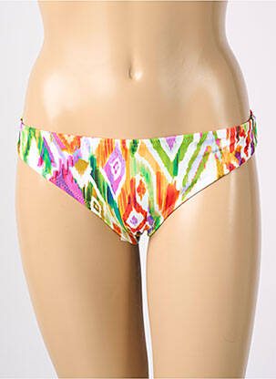 Bas de maillot de bain imprimé fantaisie culotte vert FREYA femme