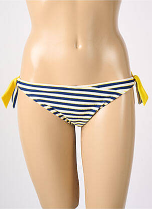 Bas de maillot de bain effet matière satinée bikini bleu MARIE JO femme