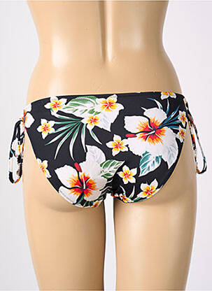 Bas de maillot de bain imprimé fleurs bikini noir FREYA femme