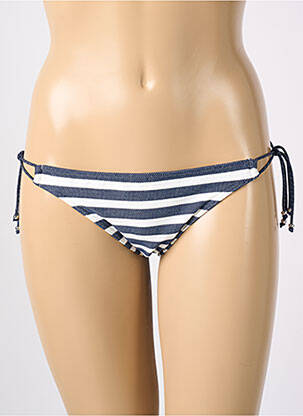 Bas de maillot de bain imprimé rayures bikini bleu PRIMA DONNA femme