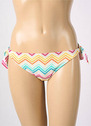 Bas de maillot de bain effet matière satinée bikini blanc MARIE JO femme