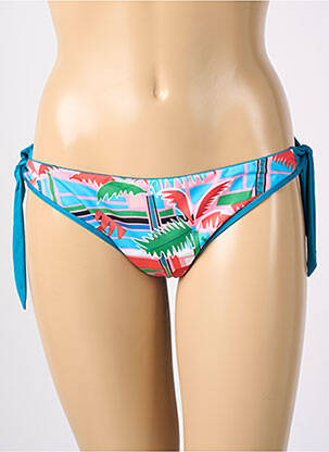 Bas de maillot de bain imprimé tie and dye bikini bleu ROSA FAIA femme