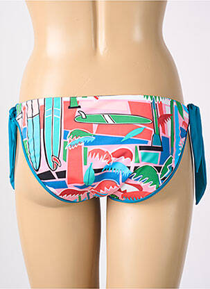 Bas de maillot de bain imprimé tie and dye bikini bleu ROSA FAIA femme