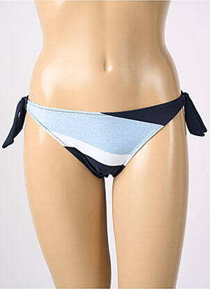 Bas de maillot de bain imprimé rayures bikini bleu MARIE JO femme