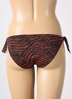 Bas de maillot de bain effet matière satinée bikini marron PRIMADONNA femme