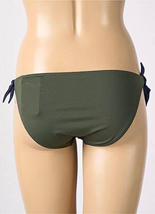 Bas de maillot de bain effet matière satinée bikini vert PRIMADONNA femme
