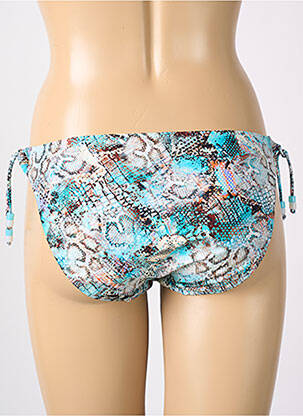 Bas de maillot de bain effet matière satinée bikini bleu FANTASIE femme