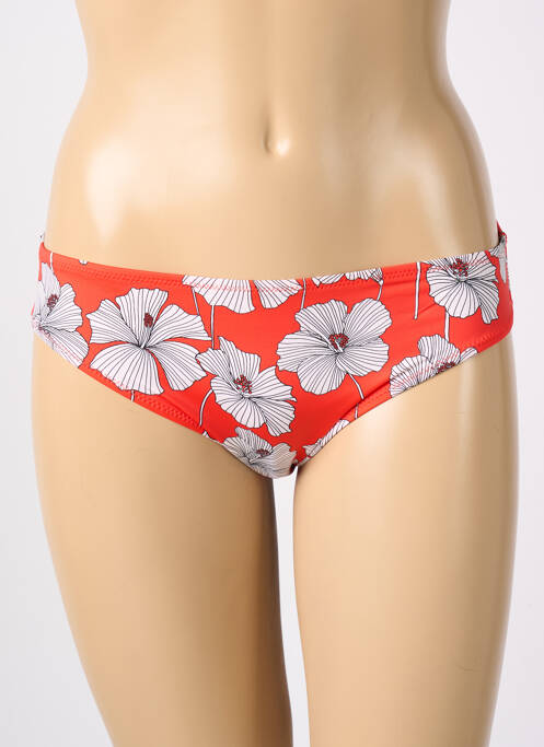 Bas de maillot de bain imprimé fleurs culotte rouge FREYA femme