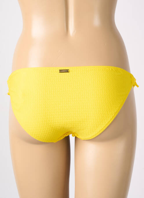 Bas de maillot de bain effet matière satinée bikini jaune MARIE JO femme