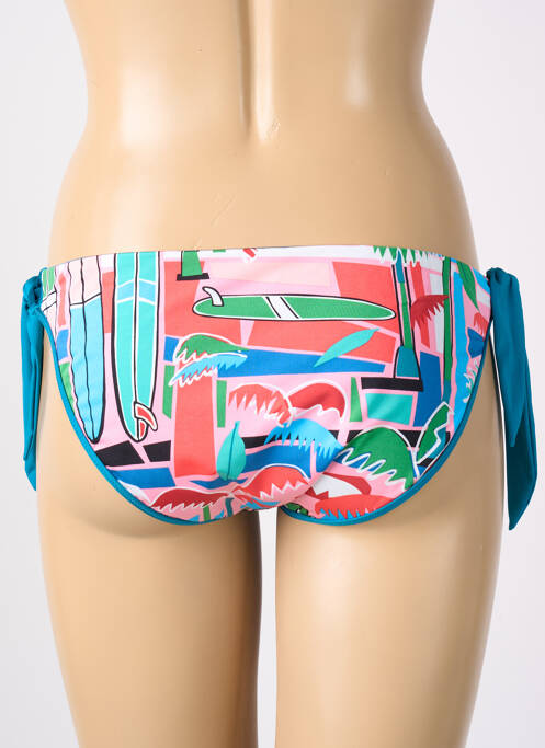 Bas de maillot de bain imprimé tie and dye bikini bleu ROSA FAIA femme