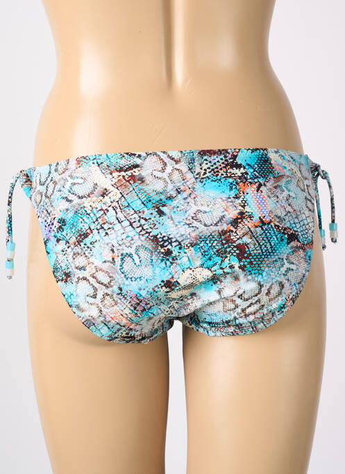 Bas de maillot de bain effet matière satinée bikini bleu FANTASIE femme