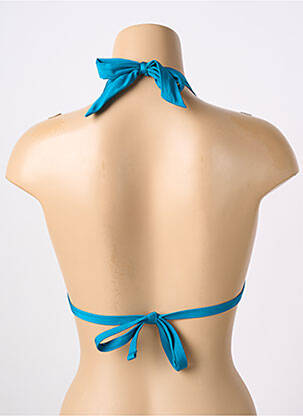 Haut de maillot de bain stretch haut soutien-gorge moulé bleu ROSA FAIA femme
