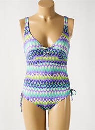 Maillot de bain 1 pièce imprimé fantaisie haut soutien-gorge moulé violet PRIMADONNA femme
