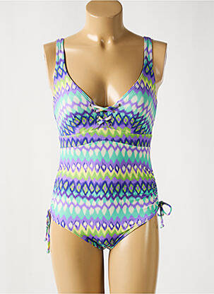 Maillot de bain 1 pièce imprimé fantaisie haut soutien-gorge moulé violet PRIMA DONNA femme